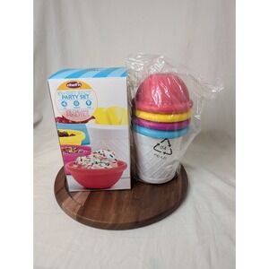 Chef'n Sweet Spot Party Set includes 4 bowls,4 spoons,Strorage Caddy